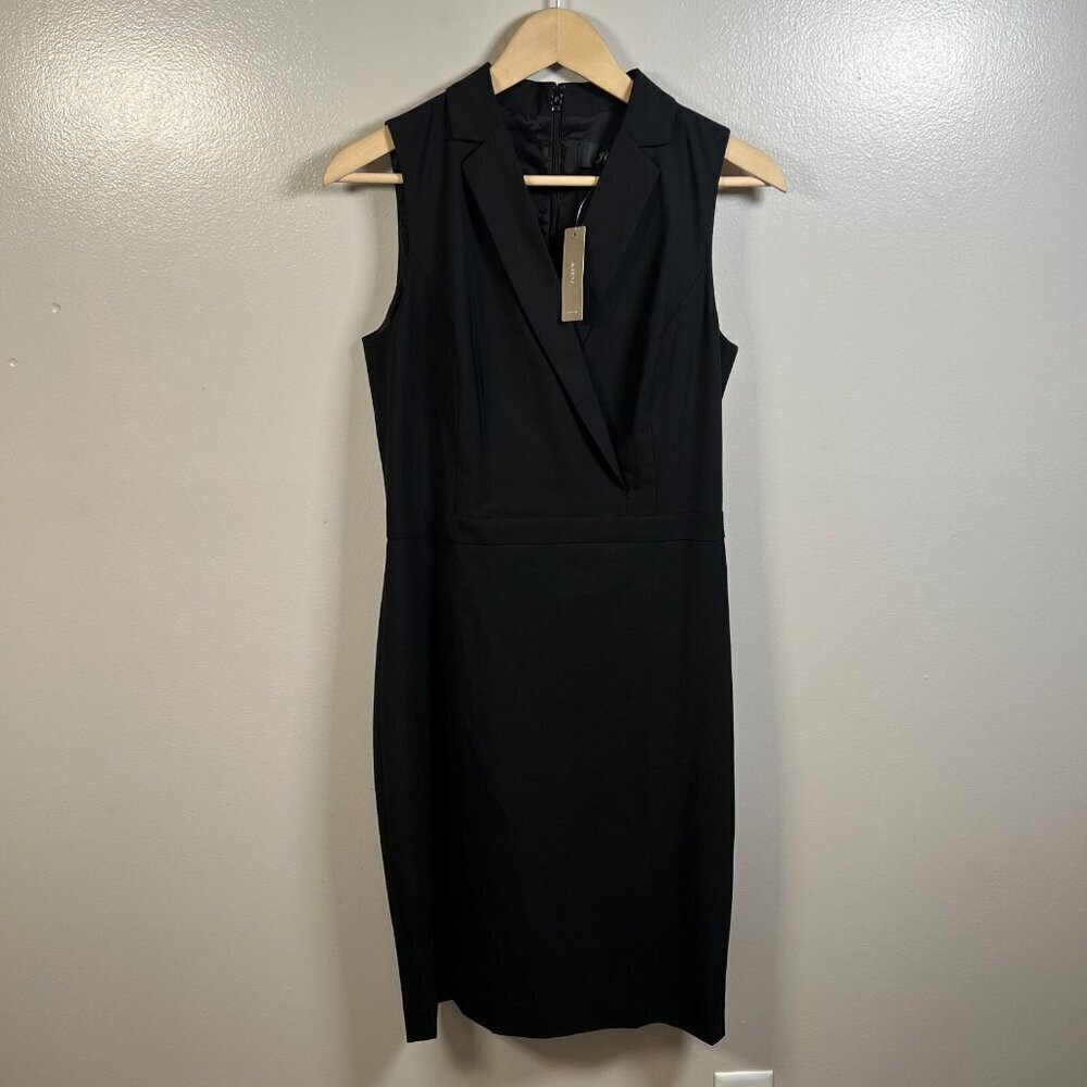 J. Crew Sheath Dress Size 6 Tall Black Work Career Office Business Professional